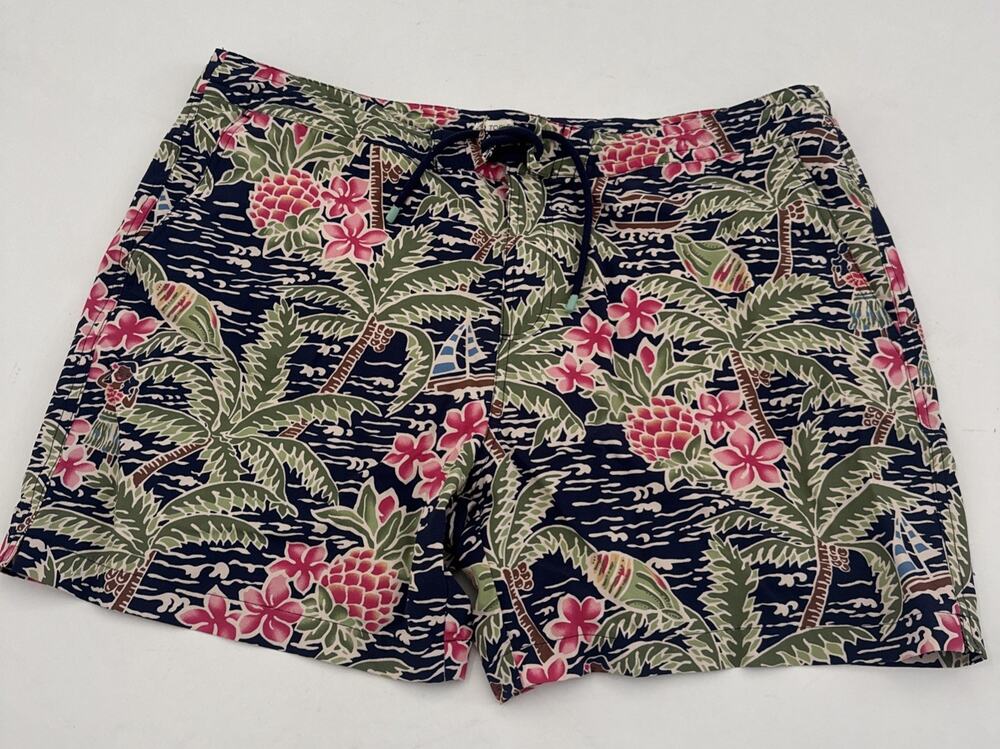 Tori Richard Board Shorts Adult Size 40 Floral Swim Trunks UPF Tradewind Tech